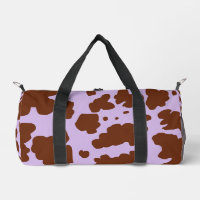 Modern Lilac Purple and Brown Cow Skin Print