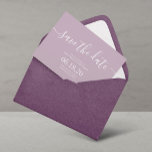 Modern Lilac Script Wedding Save the Date Cards<br><div class="desc">Simple Modern Script Wedding Save the Date cards. For more advanced customisation of this design,  please click the "Customise" button! Matching items and more colour options are also available by request.</div>