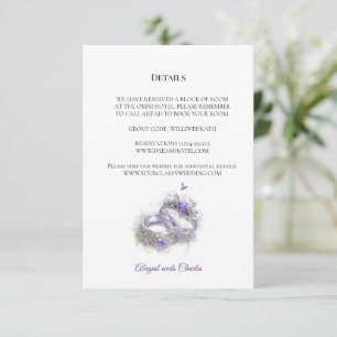 Modern Lilac Wedding invitation detail