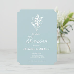 Modern Lily Of The Valley Bouquet Bridal Shower   Invitation