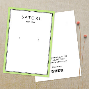 Modern Lime Green Border Earring Jewellery Display