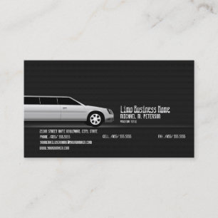 Modern Limousine Limo Business Card