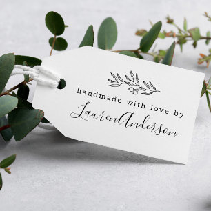 Modern Line Art Berries Handmade with Love by Gift Tags