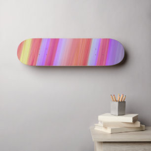 Modern Line Art Mostly Pink Smudged Skateboard