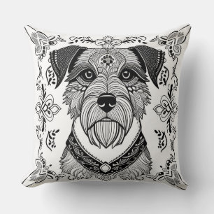 Modern Line art Pet Sketch Home Décor Gift  Cushion