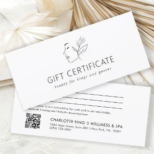 Modern, Line Art, Woman, Leafy, Salon, White