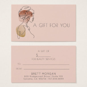 Modern Line Art Woman Makeup Artist