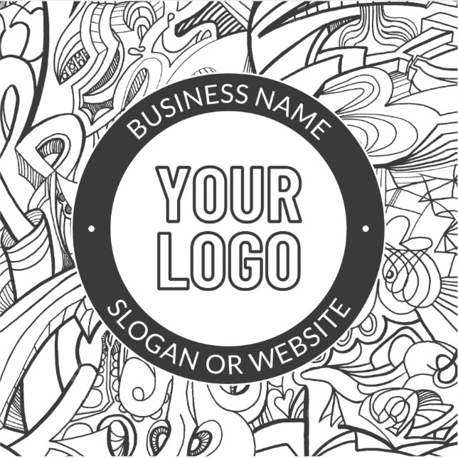 Modern Line Artwork & Your Logo w/Editable Text (Front)
