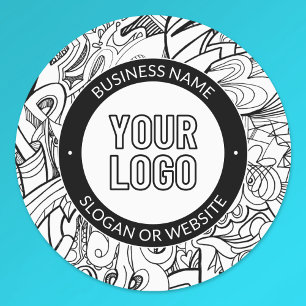 Modern Line Artwork & Your Logo w/Editable Text