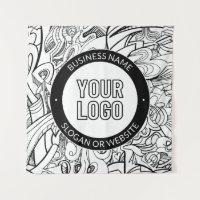 Modern Line Artwork & Your Logo w/Editable Text