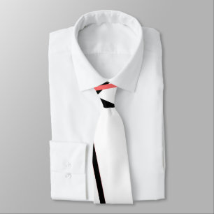 Modern Line Cool Geometry White Black Rose-Pink Tie