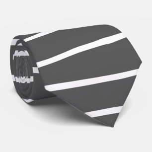 Modern line grey white pattern for him tie
