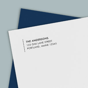 Modern Line Last Name Return Address Self-inking Stamp
