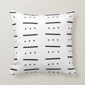 Modern Lines and Dots Patterned Throw Pillow