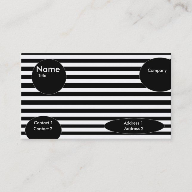 modern Lines (Black) Business Card (Front)