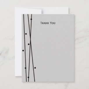 Modern Lines & Dots Thank You Card