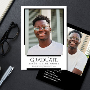 Modern Lines Graduate Photo Announcement