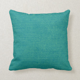 Modern Lines "Nubby Linen Look"   teal Cushion