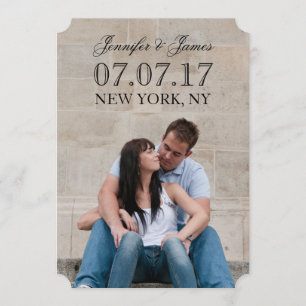 MODERN LINES   PHOTO SAVE THE DATE CARD