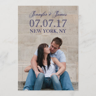 MODERN LINES   PHOTO SAVE THE DATE CARD
