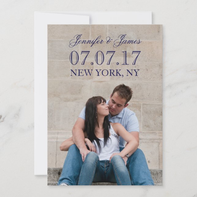 MODERN LINES | PHOTO SAVE THE DATE CARD (Front)