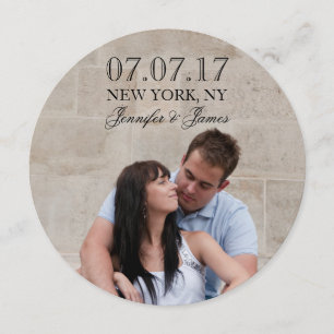 MODERN LINES   PHOTO SAVE THE DATE CARD