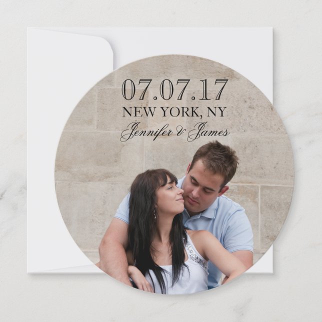 MODERN LINES | PHOTO SAVE THE DATE CARD (Front)