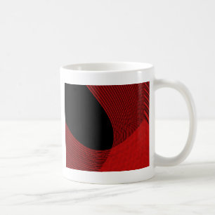 Modern Lines Red and Black Coffee Mug