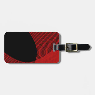Modern Lines Red and Black Luggage Tag