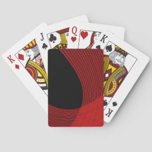 Modern Lines Red and Black Playing Cards