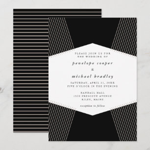 Modern Lines Wedding Invitation