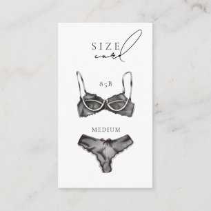 Modern Lingerie Bridal Shower Size Enclosure Card