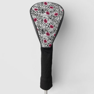 Modern Lipstick Lips B&W Pattern Golf Head Cover