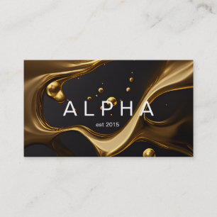 Modern Liquid abstract Gold Background Design Business Card