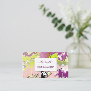 Modern liquid art acrylic business card