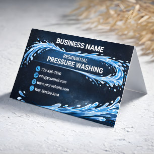 Modern Liquid Entity Residential Pressure Washing Business Card