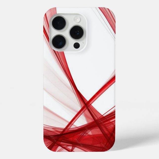 Modern Liquid Swirl Square Mustard red and white  Case-Mate iPhone Case (Back)