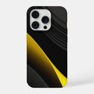 Modern Liquid Swirl Square Mustard Yellow Tones iPhone 15 Pro Case