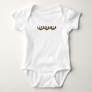 Modern Lithuania Lietuva Flag Country Souvenir Baby Bodysuit