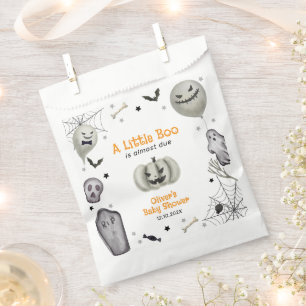 Modern Little Boo Ghost Boy Baby Shower Favour Bags