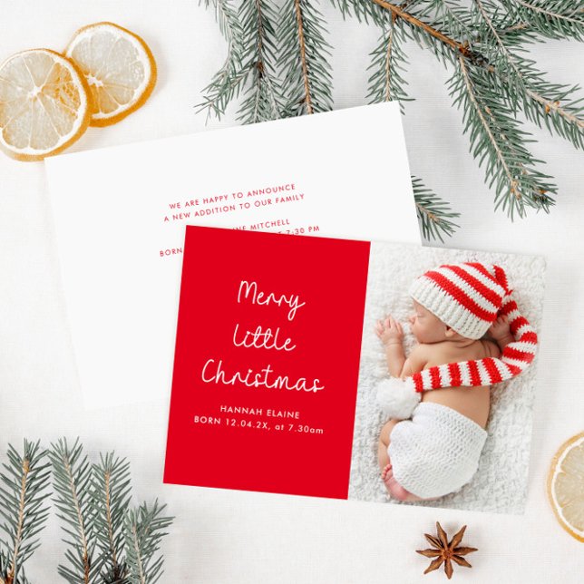 modern little christmas photo birth announcement (Creator Uploaded)