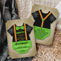 Modern "Little Monster" Boys Halloween Baby Shower