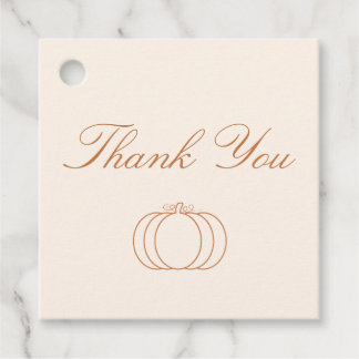 Modern Little Pumpkin Baby Shower Favour Tags