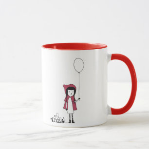 Modern Little Red Riding Hood child mug