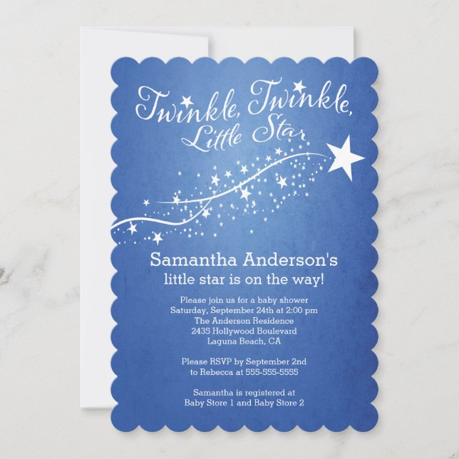 Modern LIttle Star Baby Shower Invitation (Front)