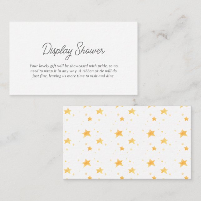 Modern Little Stars Display Shower Enclosure Card (Front/Back)