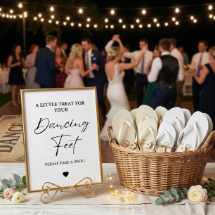 Modern little Treat for dancing feet Wedding Sign