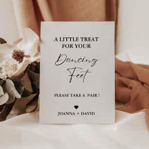Modern little Treat for dancing feet Wedding Sign