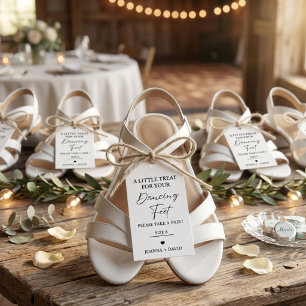 Modern little Treat for dancing feet Wedding Sign Gift Tags