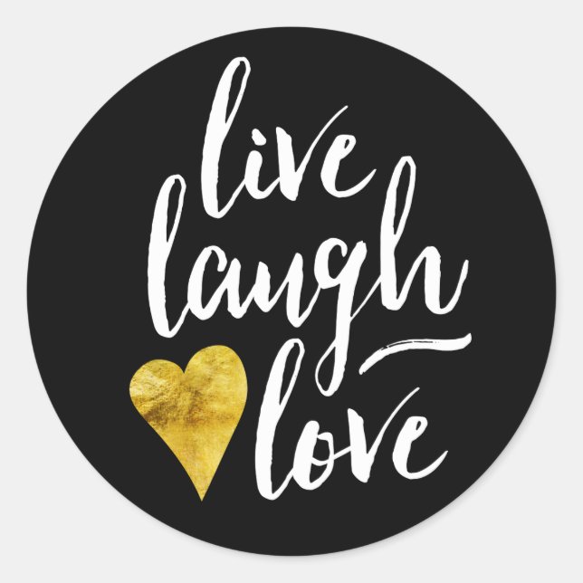 Modern Live Laugh Love Stickers (Front)